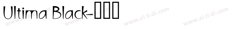 Ultima Black字体转换